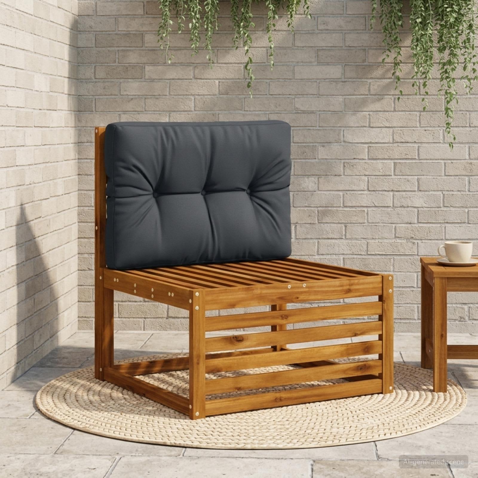 Palle rygpude VIANEN mørk blå 70 x 50 x 12 cm