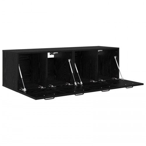 Vægskab 2 stk. 120 x 36,5 x 35 cm med 4 skuffer i sort eg