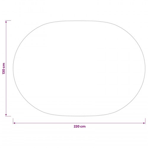 Bordklæde oval vinrød 130 x 220 cm