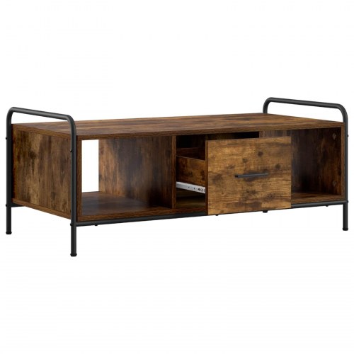 Sofabord i røget eg 99,5 x 49 x 41 cm med skuffe