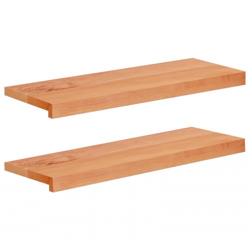 Trappetrin 2 stk. 70 x 25 x 2 cm i massiv bøg med lak