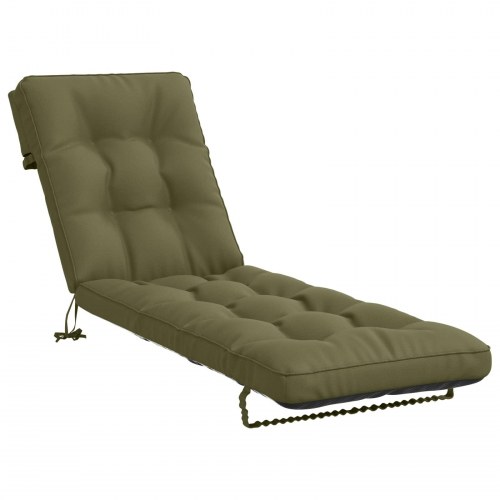 Solsengspude VIANEN i 100% polyester 200 x 60 x 8 cm - olivengrøn