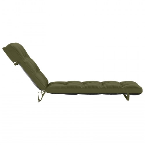 Solsengspude VIANEN i 100% polyester 200 x 60 x 8 cm - olivengrøn