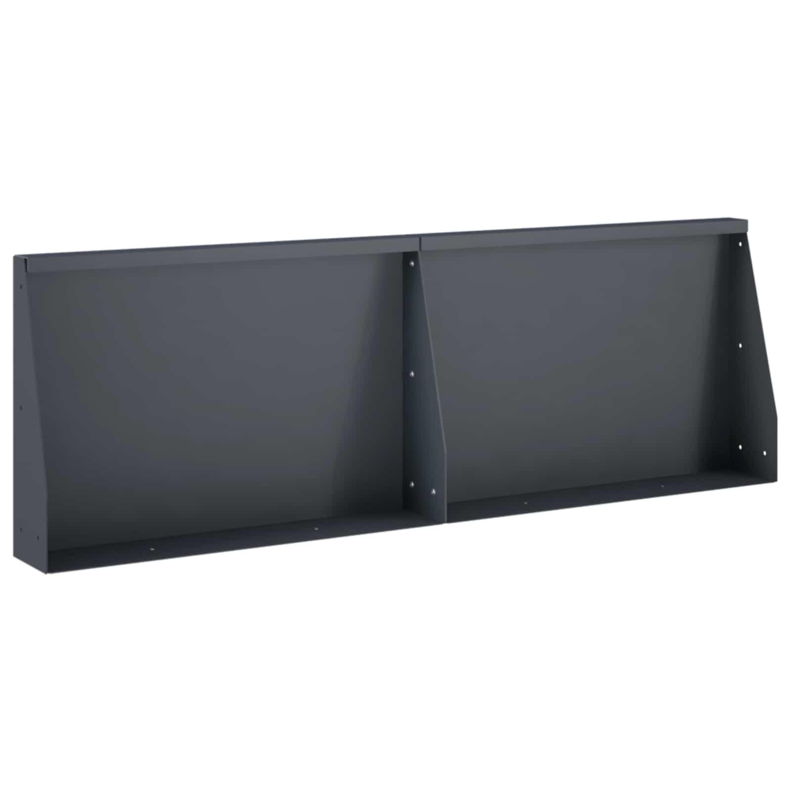 Støttemur i stål 2 stk. 60 x 12 x 30 cm antracit