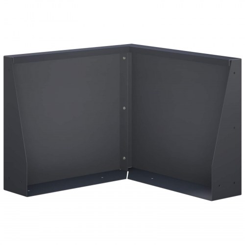 Støttemur i stål 50 x 50 x 40 cm antracit til bedkanter