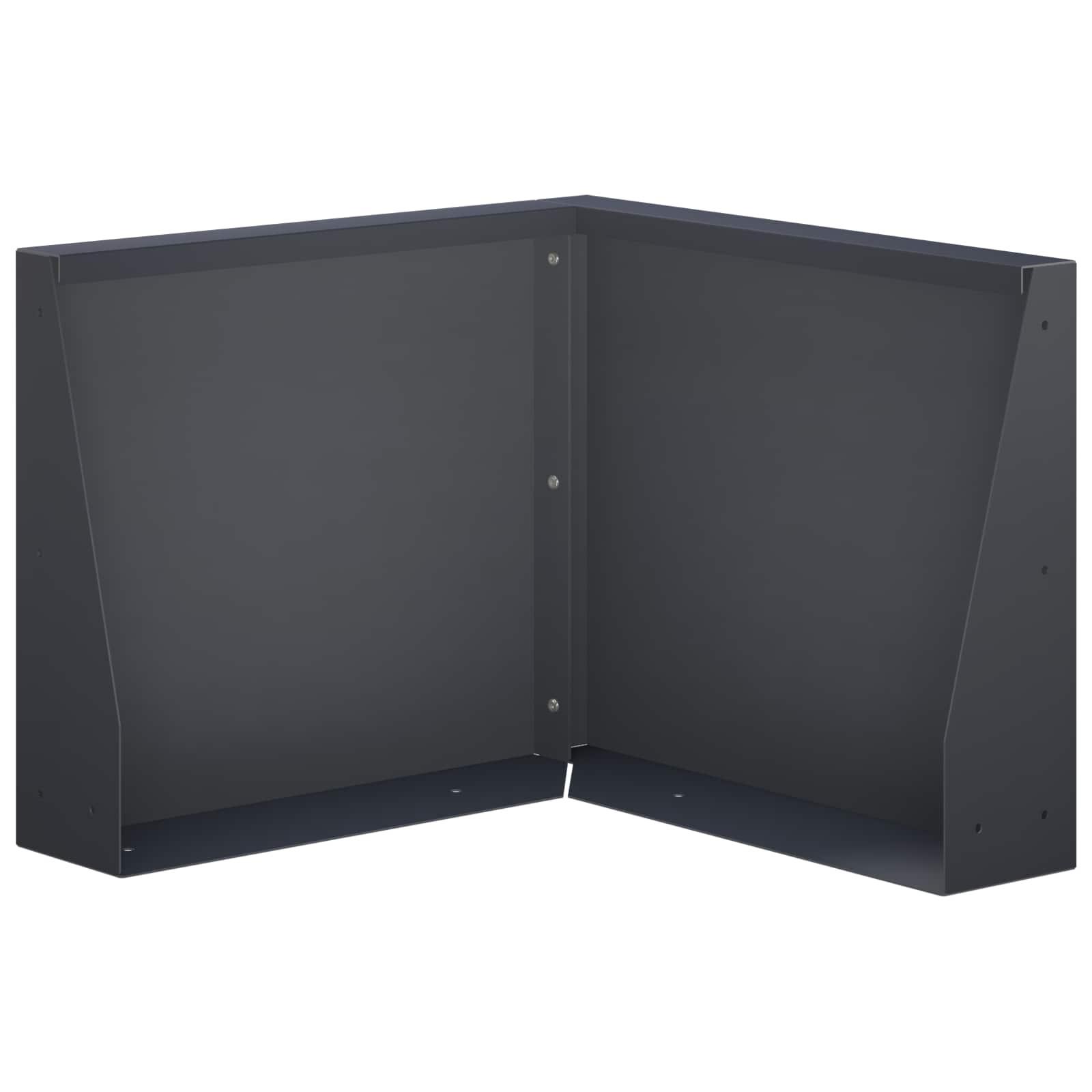 Støttemur i stål 50 x 50 x 40 cm antracit til bedkanter