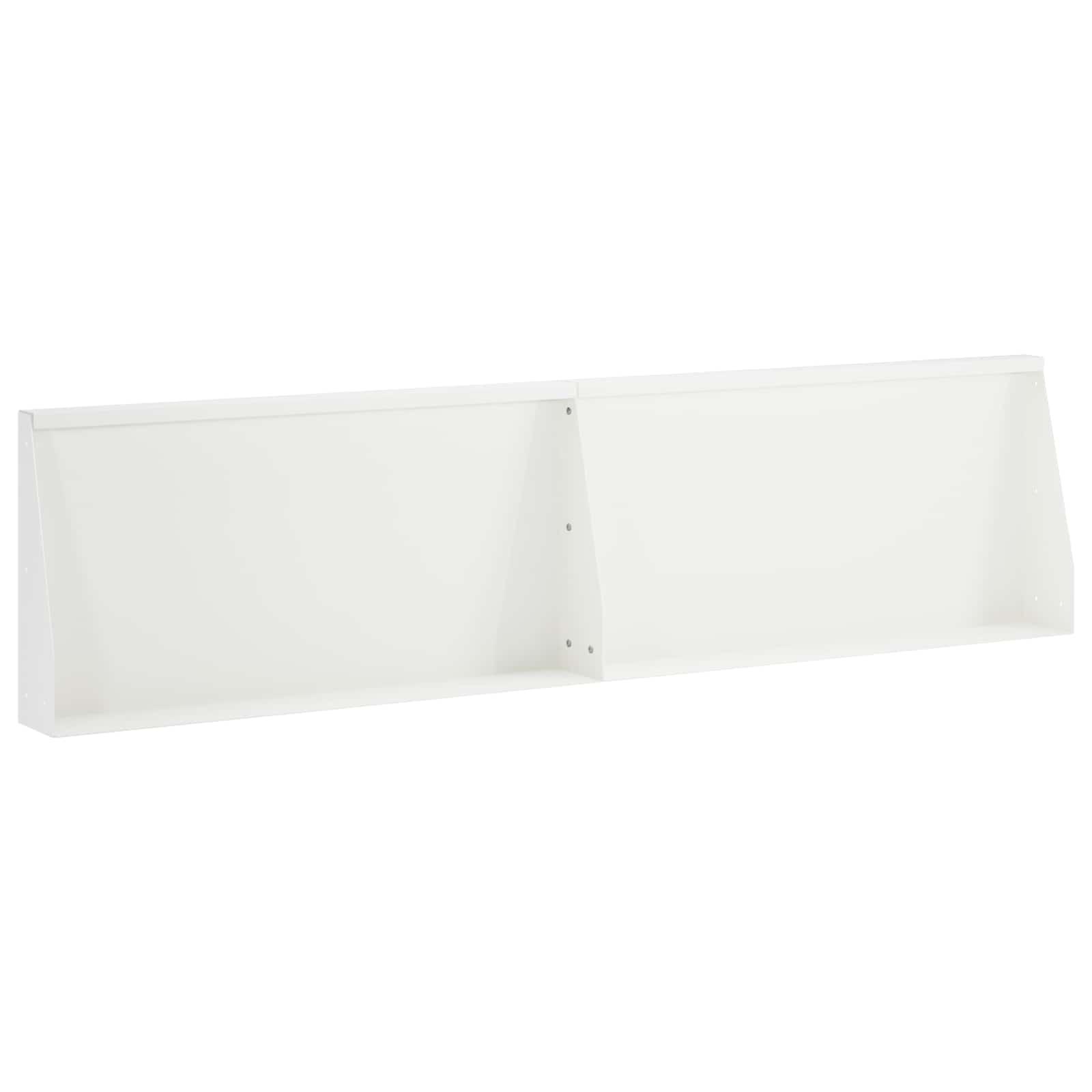 Støttemur i stål 2 stk. 80 x 12 x 30 cm hvid