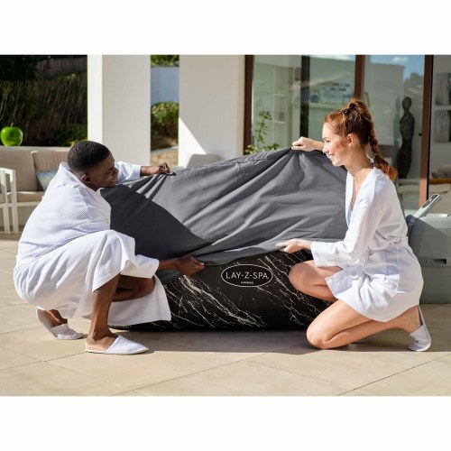 Bestway Cover PVC og POM Grå pool- og spaovertræk 180 x 180 x 71 cm