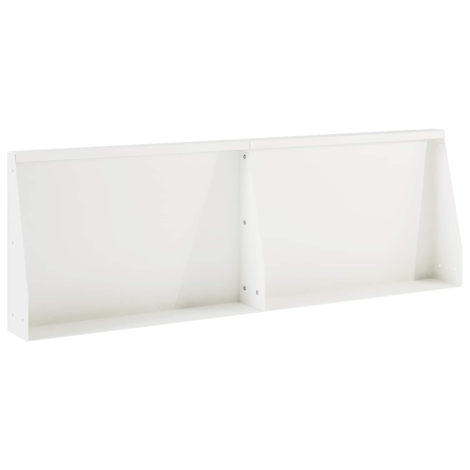 Støttemur i stål 2 stk. 60 x 12 x 50 cm - hvid