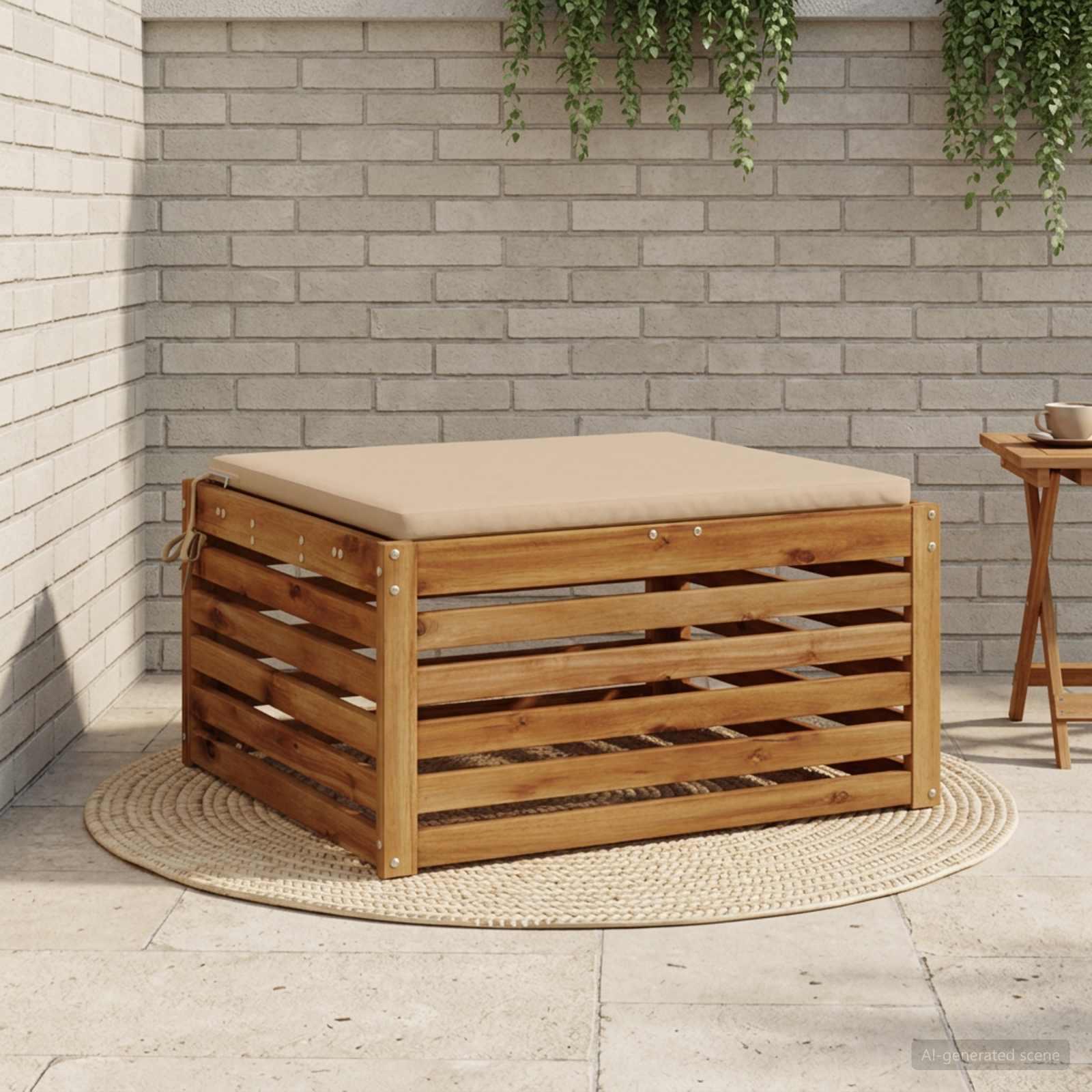 vidaXL Sædepuder SOEST 100% polyester Sandfarvet 80 x 80 x 3 cm