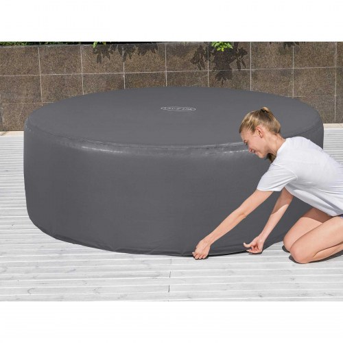 Bestway gråt cover til rund spa og hot tub i PVC og POM