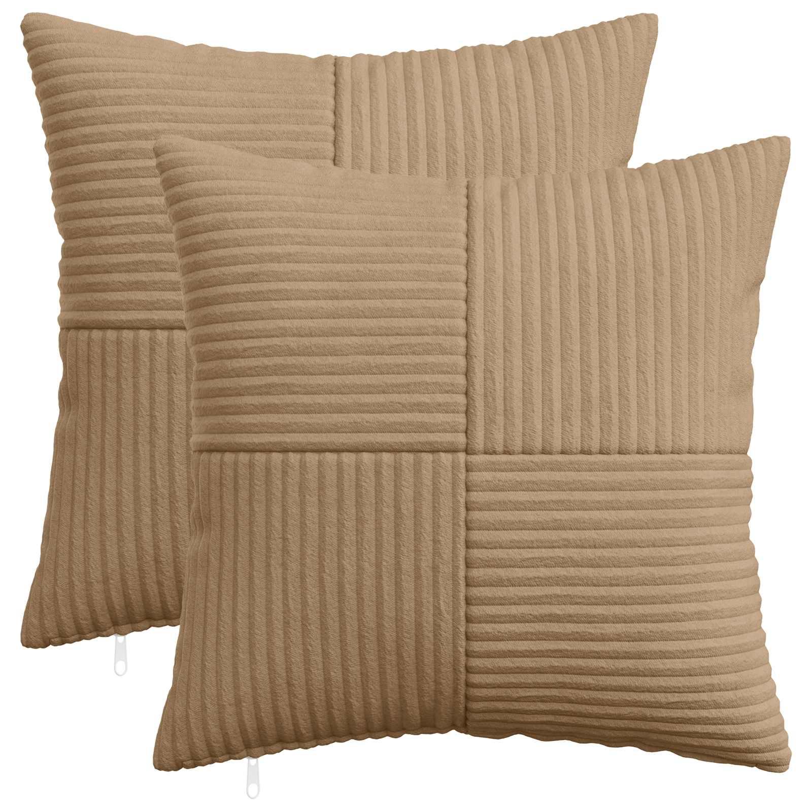 Pudebetræk 2 stk ALMELO brun 35 x 35 cm i cordfløjl