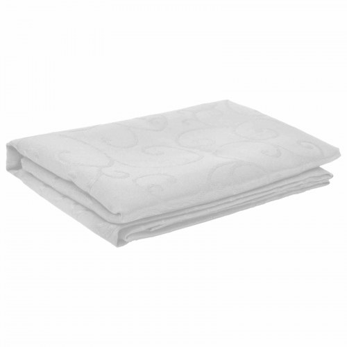 Bordklæde 5 stk. rund hvid Ø 160 cm jacquard