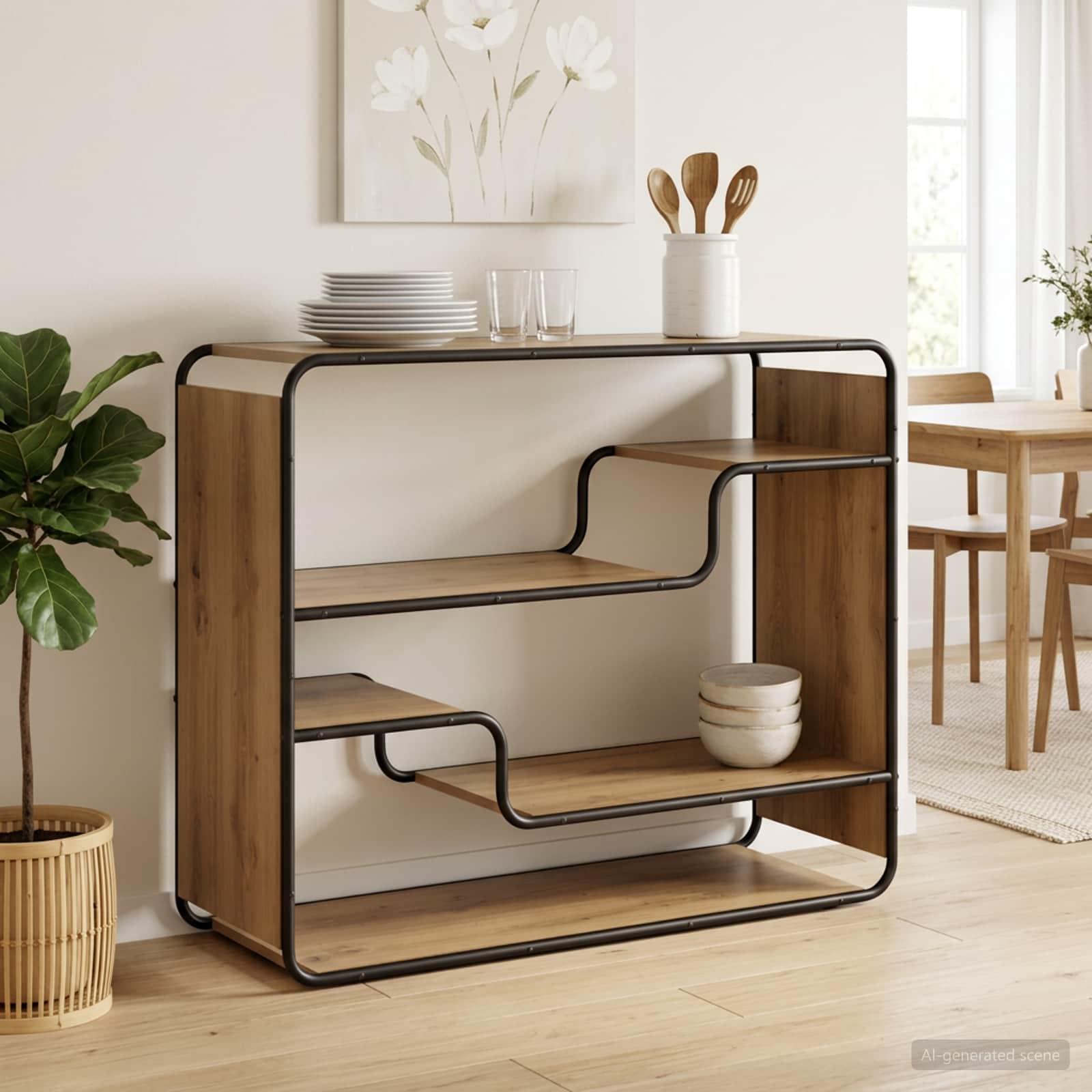 vidaXL Skænk Artisan-eg 98 x 37.5 x 75.5 cm Konstrueret træ