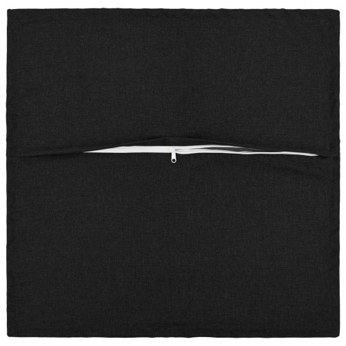 Pyntepuder med fyld HOUTEN 2 stk. 55 x 55 cm sort faux linned
