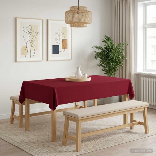 Bordklæde rektangulær vinrød 110 x 160 cm