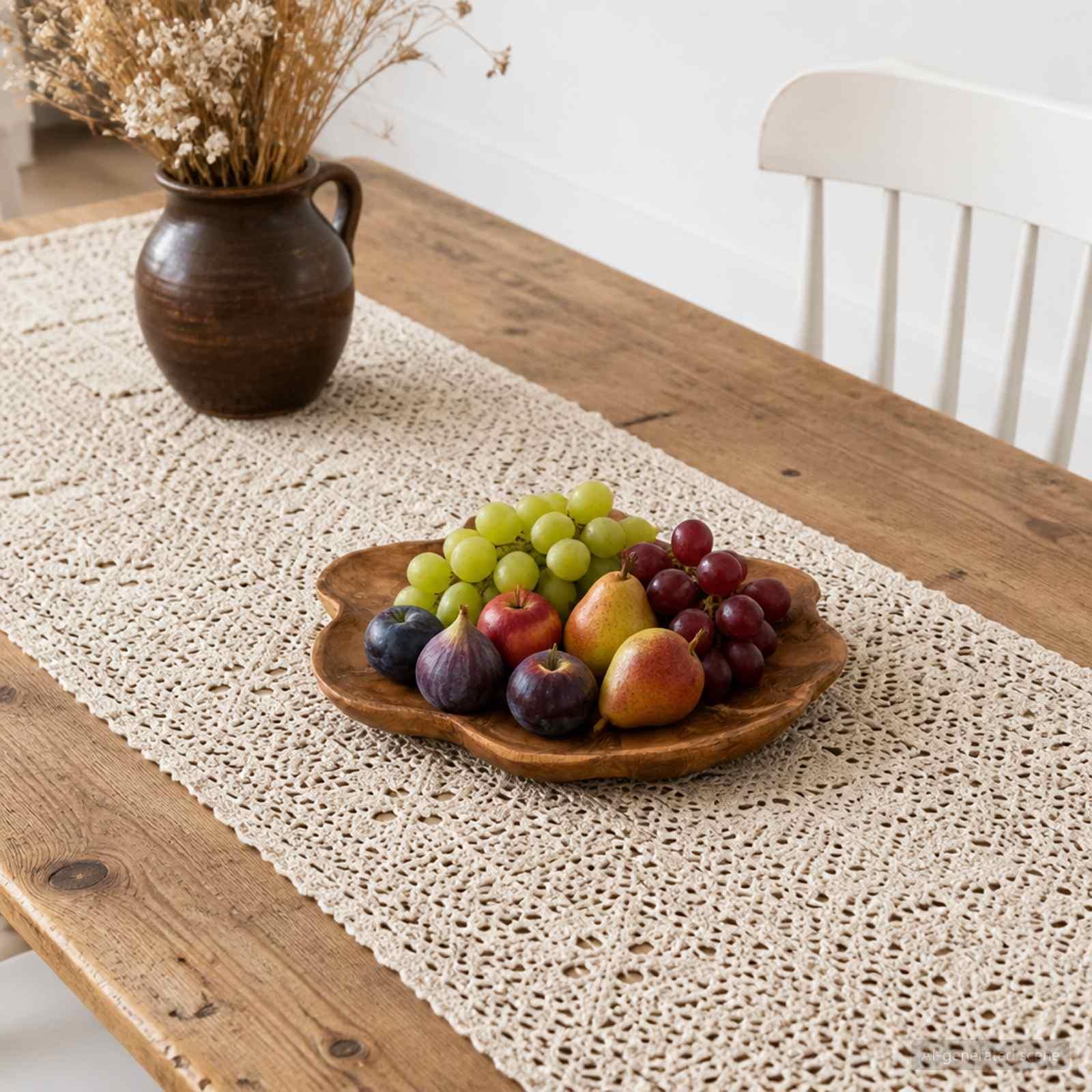 vidaXL Frugtskål JEPARA Teakbrun Ø 40 cm Massiv Teaktræ
