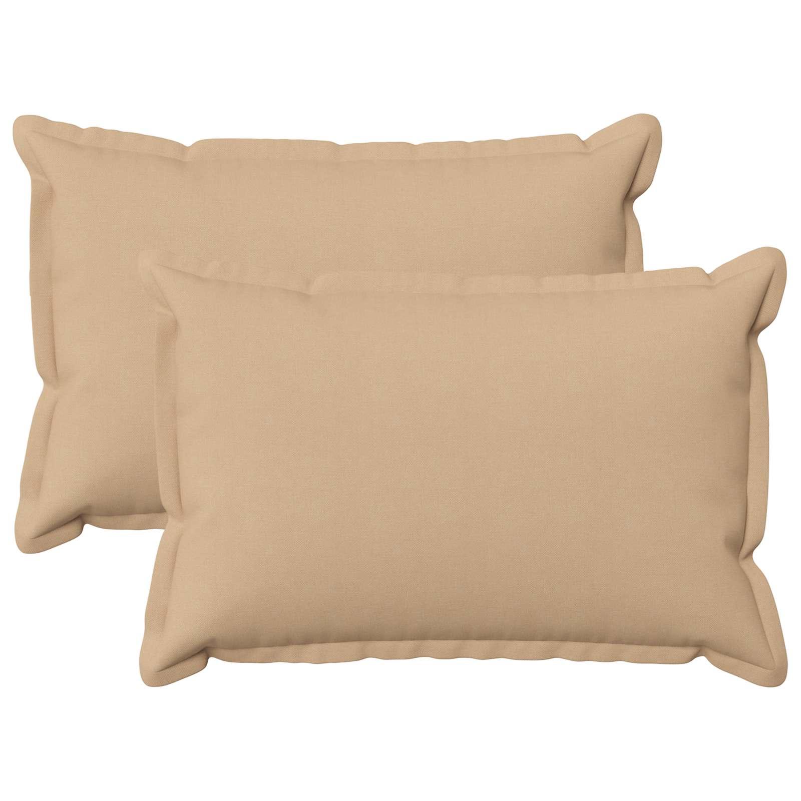Pyntepuder HOUTEN 2 stk. 50 x 80 cm cremefarvet faux linned
