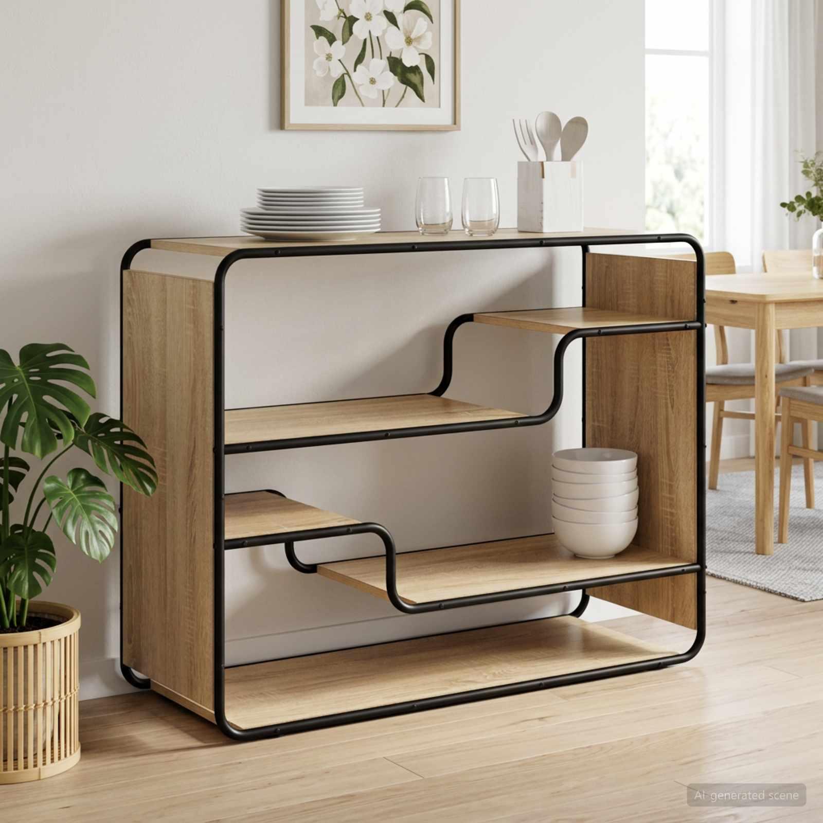 vidaXL Skænk Sonoma-eg 98 x 37.5 x 75.5 cm Konstrueret træ