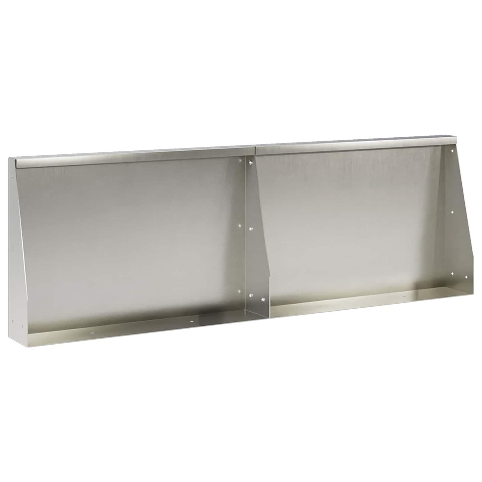 Støttemur i rustfrit stål 2 stk. 60 x 12 x 30 cm sølv