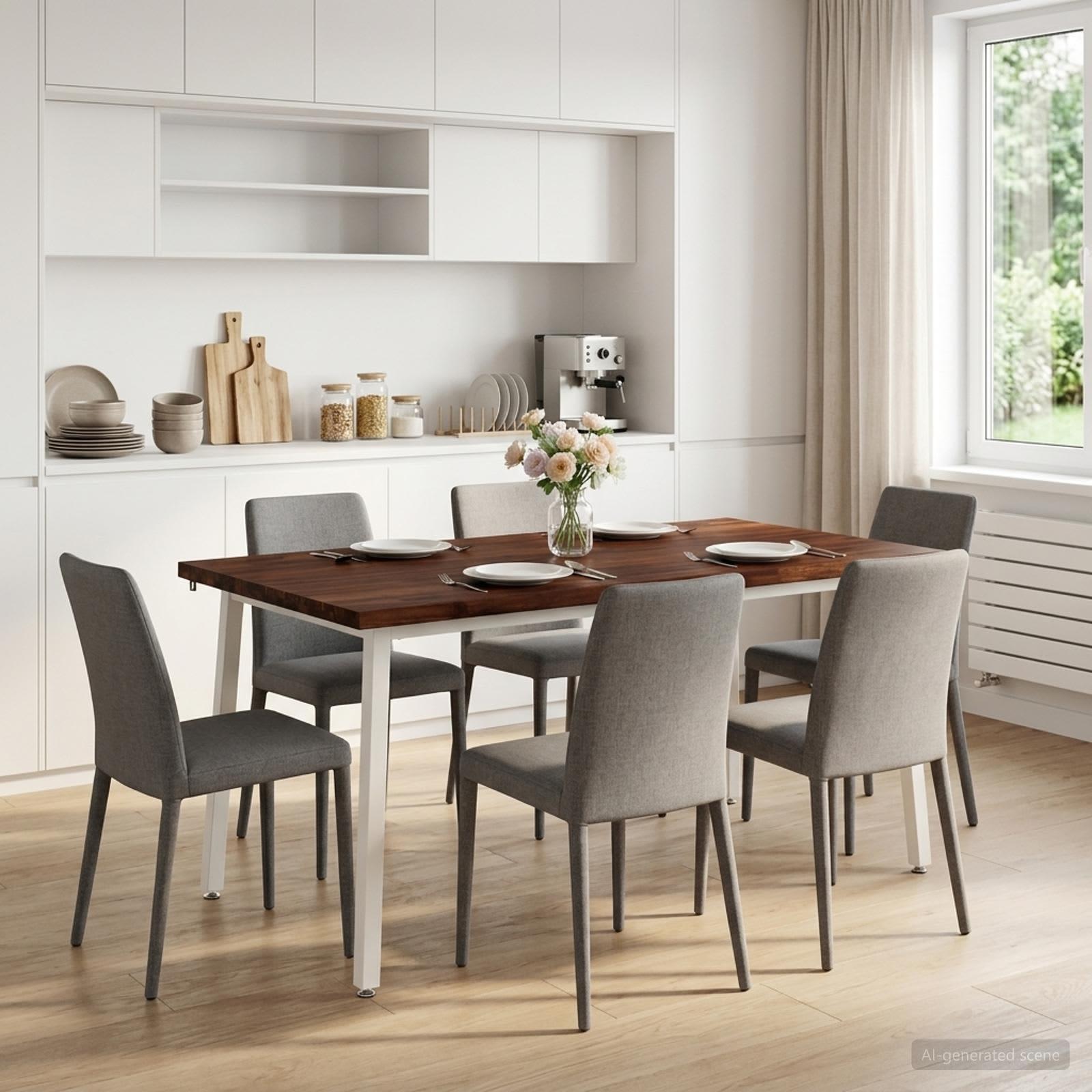 vidaXL Dining table med live edge 160 x 70 x 75 cm Massivt Akacietræ