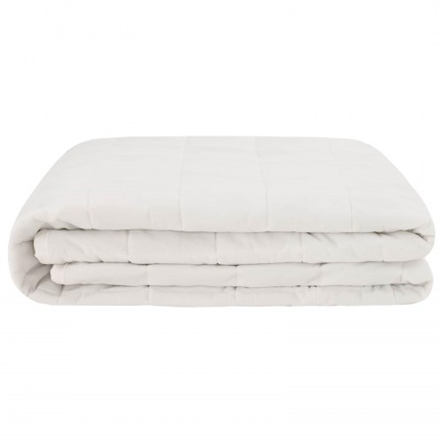 Vægtet tæppe hvid 150 x 200 cm 11 kg 100% bomuld 205T