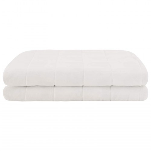 Vægtet tæppe hvid 220 x 260 cm 15 kg i 100% bomuld