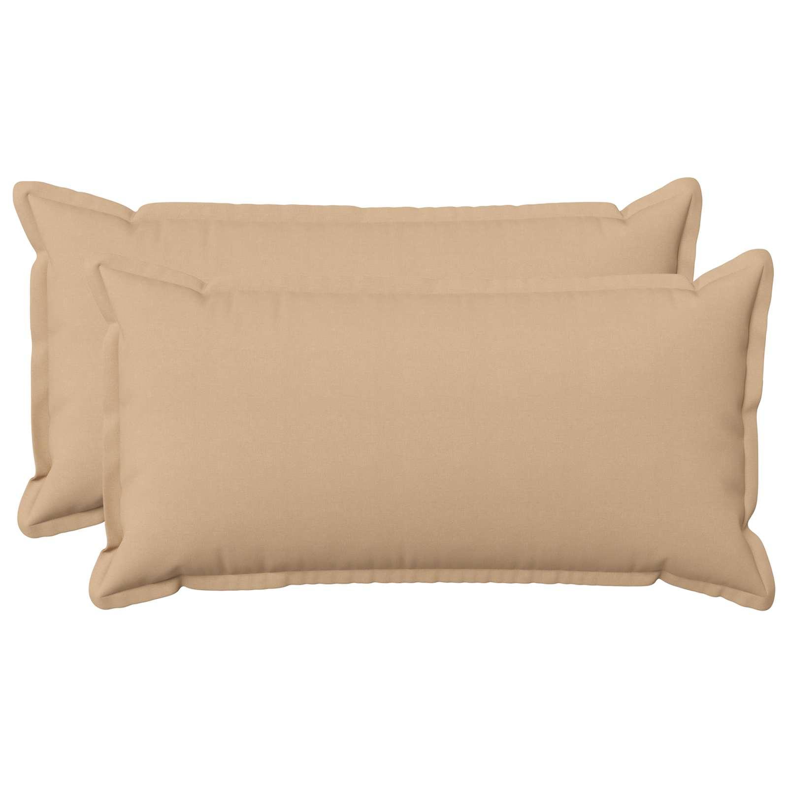Pyntepuder med fyld HOUTEN 2 stk. 40 x 80 cm cremefarvet faux linned