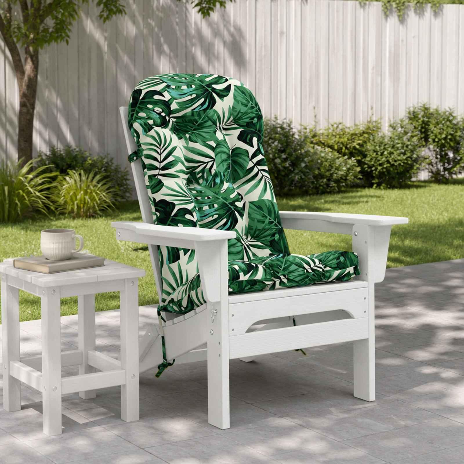 vidaXL Solseng Pude PUTTEN 100% polyester Bladmønster 48 x 112 x 10 cm