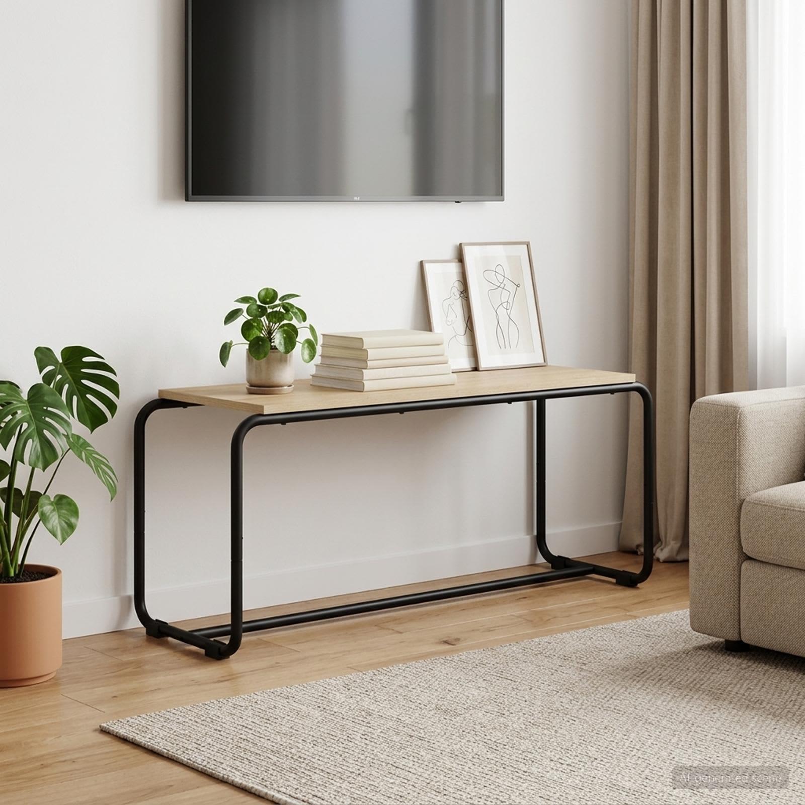 vidaXL TV-bord 98 x 35,5 x 42 cm Sonoma-eg Konstrueret træ