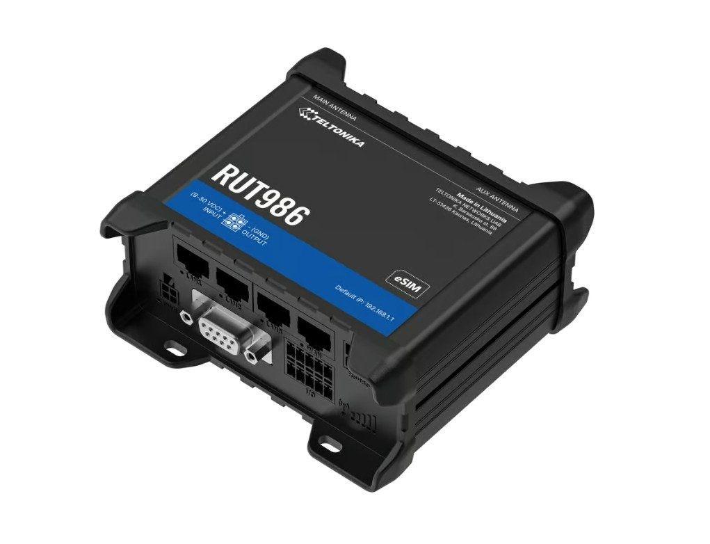 Teltonika RUT986 trådløs router med WWAN og 3-port-switch