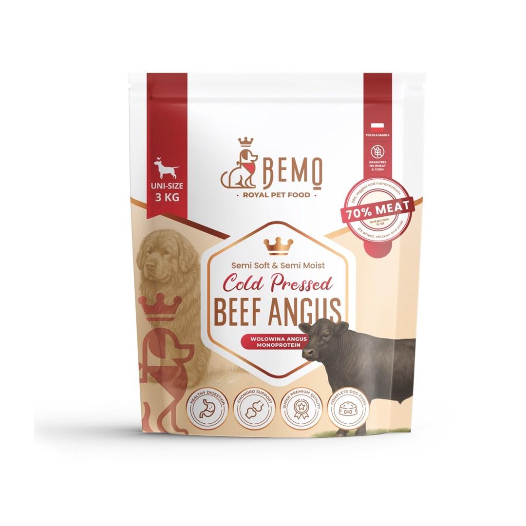 BEMO Cold Pressed Beef Angus Mono tørfoder til hund 3 kg
