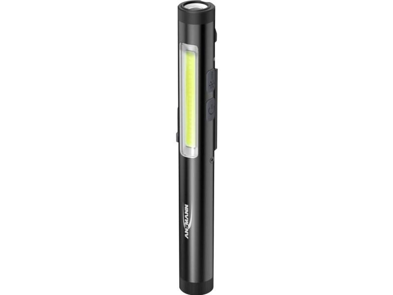 ANSMANN 4-i-1 genopladelig LED-lommelygte med UV og laser 3+2 W