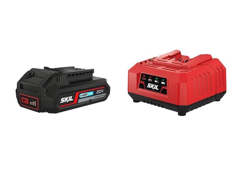 Skil 3136AA oplader 2,4 A med 2,0 Ah batteri 20 V
