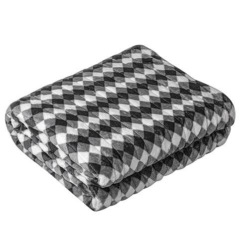 Camry CR 7442 elektrisk varmetæppe 160 x 180 cm fleece grå/hvid