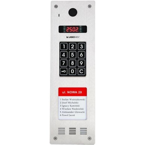 Laskomex CP-2533NR-040 smalt vertikalt audiopanel i rustfrit stål med RFID-læser