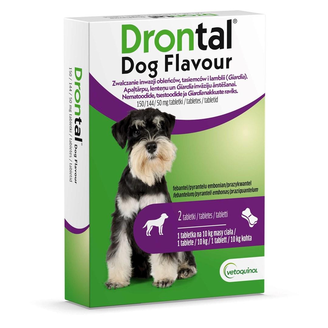 Drontal Dog Flavour ormekurtabletter til hunde - 2 stk.