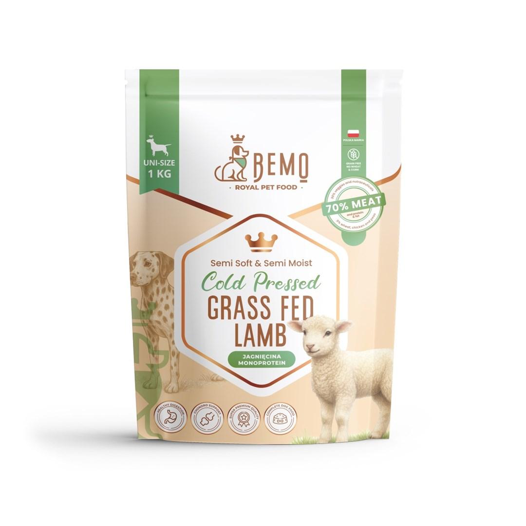 BEMO koldpresset hundefoder med græsfodret lam 1 kg