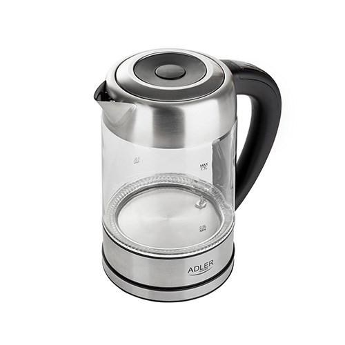 Adler AD 1247 NEW elkedel 1,7 l 2200 W - hasselnød/rustfrit stål/transparent