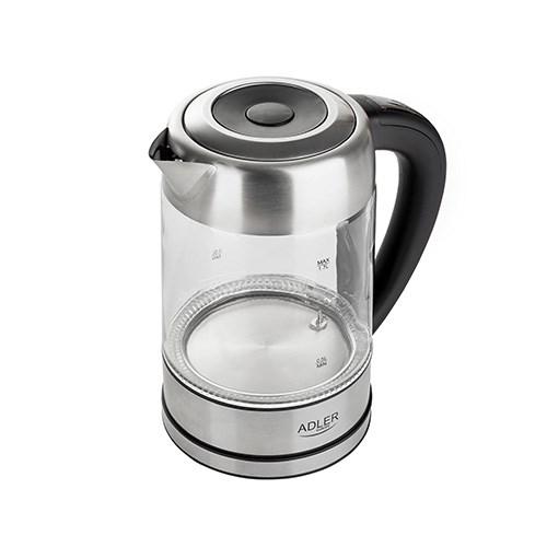 Adler AD 1247 NEW elkedel 1,7 l 2200 W - hasselnød/rustfrit stål/transparent