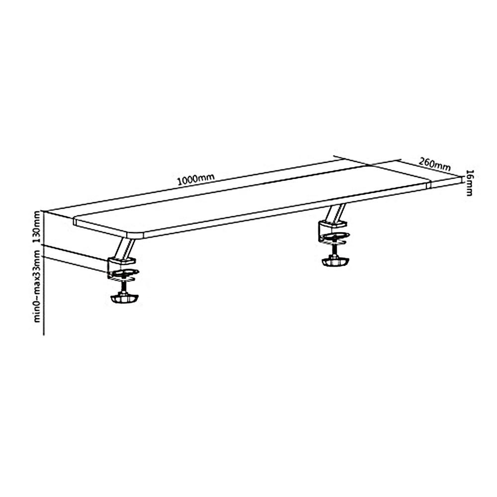 Ergo Office ER-409 monitorhylde med skruetvinge 13-32" sort
