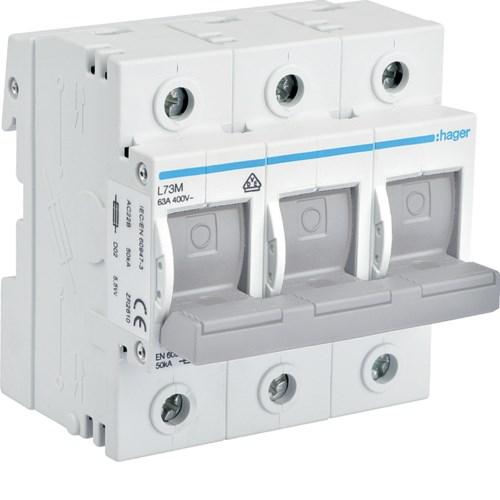 Hager L73M 3-polet elektrisk afbryder 63 A