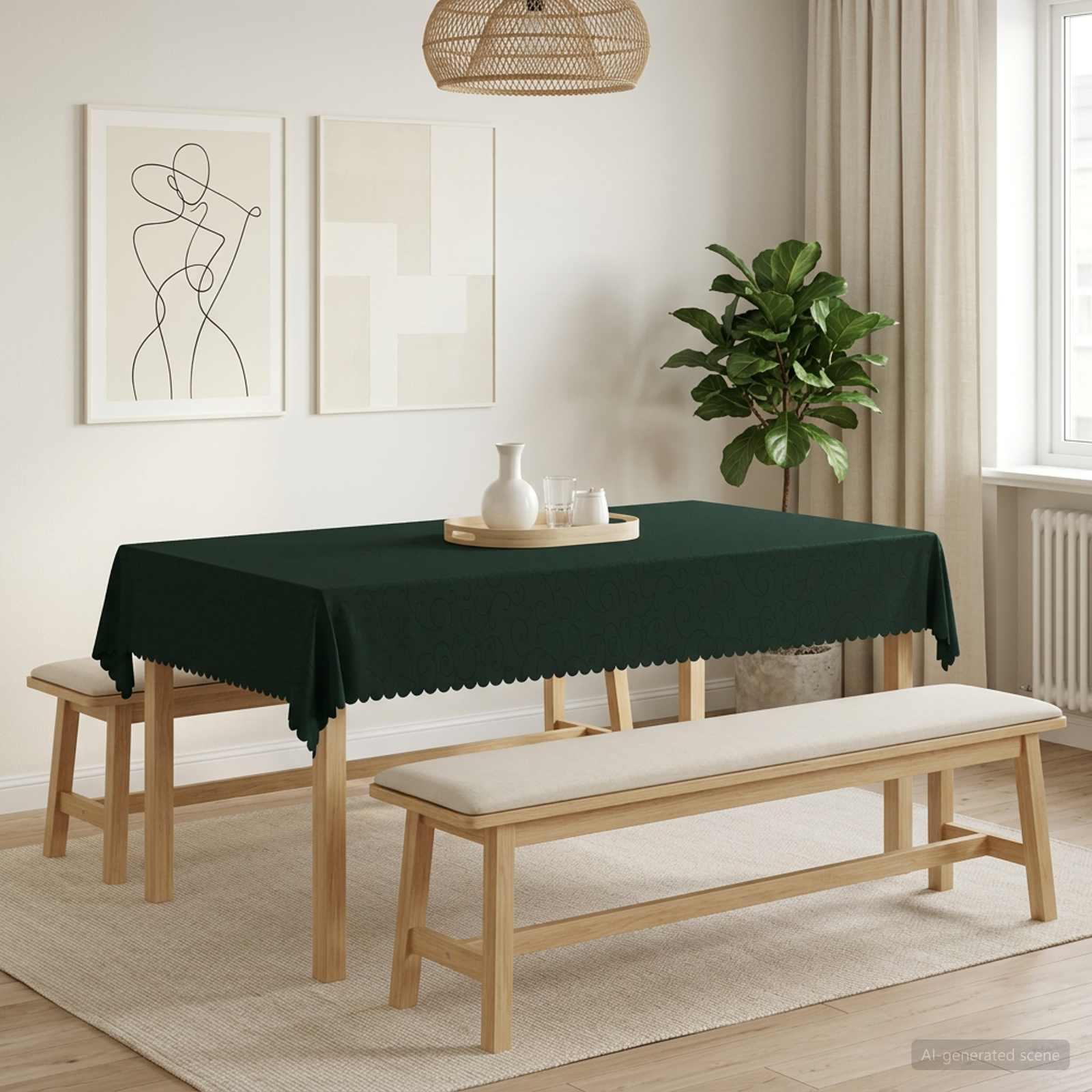Dug 5 stk. rektangulær mørkegrøn 110 x 180 cm