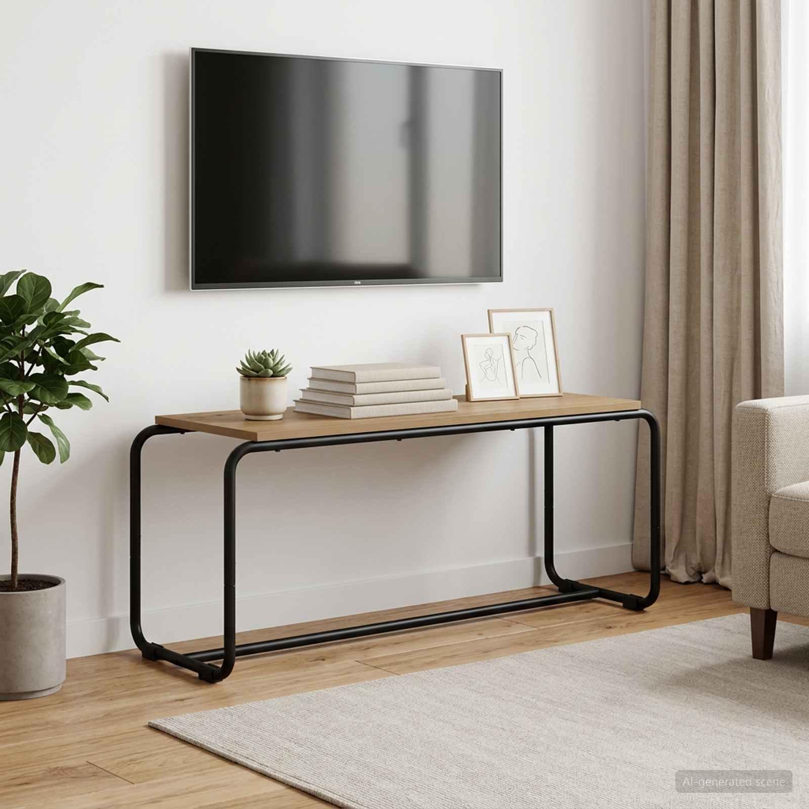 vidaXL TV-bord 98 x 35,5 x 42 cm Artisan-eg Konstrueret træ