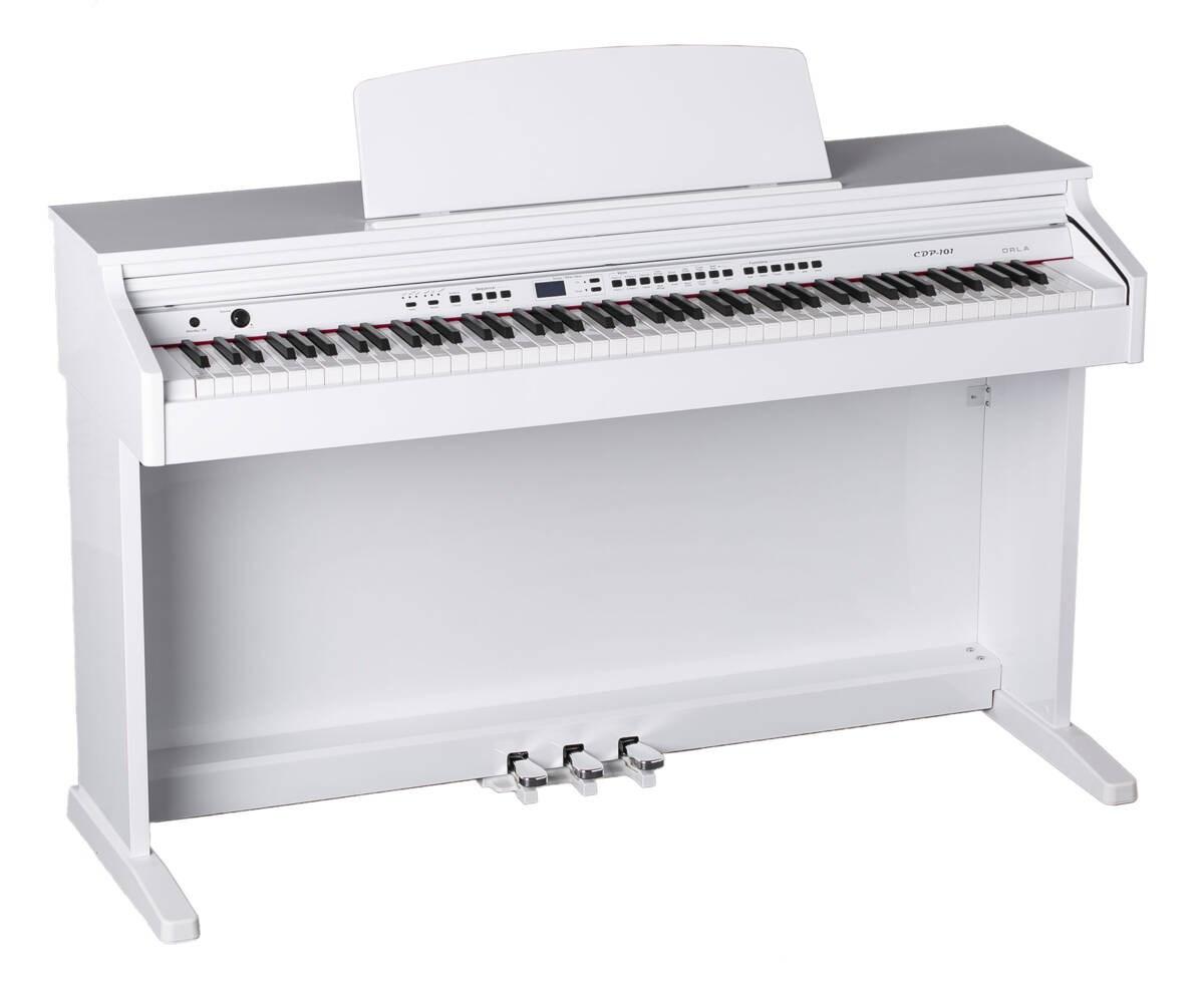 Orla CDP-101 PW digitalpiano - hvidt klaver med 3 pedaler
