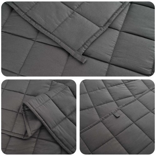 Vægtet tæppe antracit 152 x 203 cm 11 kg i 100% bomuld