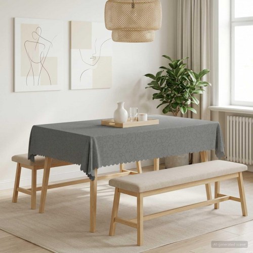 Bordklæde rektangulær lysegrå 110 x 140 cm 5 stk.