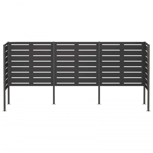 Skjuler til affaldsbeholdere 249 x 85 x 113 cm - sort