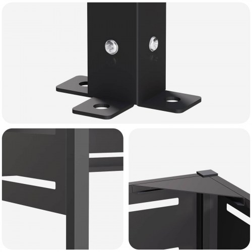 Skjuler til affaldsbeholdere 249 x 85 x 113 cm - sort