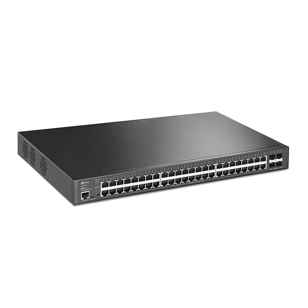 TP-Link JetStream 48-port Gigabit L2+ managed switch med 48-port PoE+ og 4 x 10GE SFP+